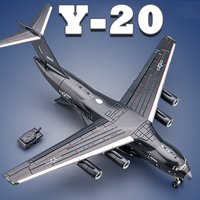 1:180 Y-20 Transport Plane Model Toys Alloy Diecast Miniature Military Fighter Jet Sound Light Doors Opened Pull Back Boy Gifts