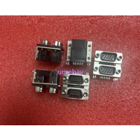5pcs / Double layer DB9+DB9 stacked D-SUB row spacing 3.92 dual port DR9 male pair DR9 male rivet lock VGA twins