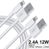 1PC 2PCS USB TPE Cable MFI Certified USB A to Lightning data cable suitable for iPhone 14 13 12 11 XS XR X 7 6