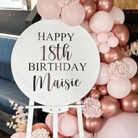 Custom Birthday Welcome Sign Board Personalized Vinyl Sticker Mosaic Board Welcome Sign for Birthday Party Wedding Baby Shower
