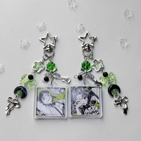 The man she was interested in was not a man at all-Green glass keychain