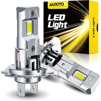 AUXITO 2Pcs H7 LED Canbus Error Free Headlamp White Light Bulbs Ultra Powerful H7 12V Car Auto Head Light High Beam Turbo 6500K