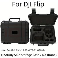 For DJI Flip hard-shell storage case, compatible with RC N3/RC 2, black, with multiple compartments for drone accessories