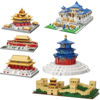 MOYU Mini Blocks Chinese Castle Architecture Great Wall Building Bricks Assembly Toy Kids Gift Adults Present Girl Birthday