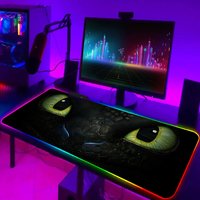 Couple Toothless Lights Furys RGB Pc Gamer Keyboard Mouse Pad Mousepad LED Glowing Mouse Mats Rubber Gaming Computer Mausepad