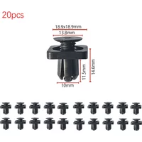 20Pcs Mudguard Clip Car Rivet Fastener Bumper Clip Retainer Screw 91514-TG1-T01 For Honda For HRV For Accord For Odyssey For CRV