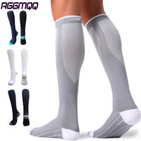 RGGMQQ 1Pair Compression Socks for Women and Men 20-30mmHg-Circulation Support Socks - Best for Running Athletic Nurses Sports
