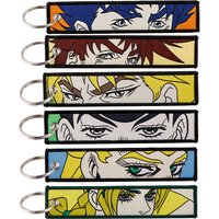 Anime Key Tag Embroidery Keychain for Motorcycles Cool Key Fobs Holder Keyring Backpack Chaveiro