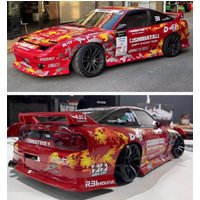 1:10 scale Clear polycarbonate RC Drift body shell for Tamiya tt02 Chassis Kyosho fazer hsp 94123 mst rmx