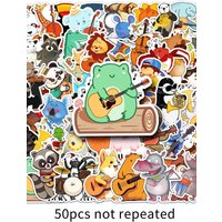 AliExpress GOGOTU 10/50PCS Cartoon Animal Concert Stickers Musical Instrument Guitar Graffiti DIY Helmet Bicycle Laptop Phone Diary Album Ornament