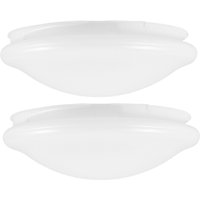 2Pcs Plastic Flush Mount Ceiling Light Covers Dome Lampshades Replacement for Bedroom Balcony Kitchen Bathroom Ceiling Fixture