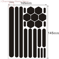 Motorcycle Reflective Stickers Helmets Invisible Black Reflective Strips Effective Reflective Tape For Bikes Motorcycles Helmets