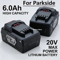 For Parkside 20V All Tools For Lidl Parkside Chain Saw Electric Drill PAP 20 B3/PAP 20 A3/PAPS 208 A1 20V 6.0Ah Li Ion Battery