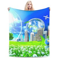 Frutiger Aero Graphic Warm Soft Blankets Travel Plush Throw Blanket Novelty Bedroom Flannel Bedspread Sofa Bed Cover