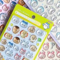 3D Kawaii Rakko Kurimanju Solid Stickers Soft Usagi Girl's Gift Decorative Relief Collection Cut Momonga Chiikawa Series