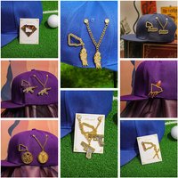 Magnetic Golf Hat Clip Jesus San Judas Chain Paint Diamond Diy Cap Mexico Golf Fashion Ball Hat Metal Era Clip Creative Jewelry