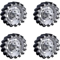 100Kg Load 4pcs High-Quality Mecanum Wheels with Coupling Aluminum Alloy Tires 152mm Wheel ROS Platform Omnidirectional Motion