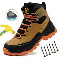 Waterproof Men Boots Safety Shoes Puncture-Proof work Boots Safety Steel Toe Shoes Indestructible Construction Protective Boots