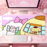 Pompompurin XXL Mouse Pad Big Gamer Durable Computer Mousepad Gaming Accessories Tablet Varmilo Keyboard Mausepad Sanrio Carpet