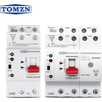 TOMZN TOQ9 Schlankes Modell Automatischer Transferschalter Dualer Leistungsschalter ATS 2P 4P 230V AC 63A DIN-Schiene 50/60Hz Unterbrechungsfreier Umschalter