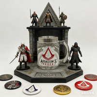 Assassin's Creed Large Capacity Beer Mug Game-Themed Stainless Steel Resin Drinkware Creative Collectible Gift for Fans