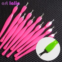 10Pcs Professional Cuticle Pusher Set Full Size Pedicure Nail Art Trimmer Plastic Tool for Toe & Manicure Personal Hygiene