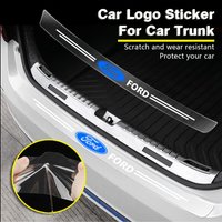 1Pcs Car Threshold Protector Transparent Decorative Badge Sticker For Ford Fiesta Ranger Focus Kuga Mustang S-MAX Transit Mondeo