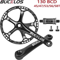 AliExpress BUCKLOS 130BCD Bicycle Crankset Folding Bike Crankset 45T 47T 53T 56T 58T 130 BCD BMX Crank Set Folding Bike Chainring