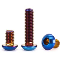 AliExpress NONE A2 304 Stainless Steel M4 M5 M6 M8 Blue Titanium Coated Button Head Hex Socket Screw Round Head Allen Bolt For Bike Motorcycle