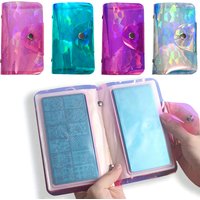 New 20Slots Nail Art Stamping Plates Holder Organizer PVC 4Colors Stencil Storage Case Image Template Bag for 12*6cm