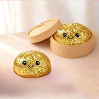 //Colorful 6 Styles Glitter Dumpling Glitter Dumpling for Stress Relief Toys Squishy with Box Dumplings Sensory Squeeze Toy