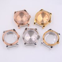 36 mm/40 mm Uhrengehäuse, Saphirglas, passend für NH34 NH35Amovement NH36Amovement PT5000 ETA2824 2836 Miyota 8215 Silber/Gold/Roségold