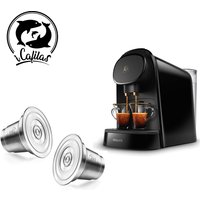 For L'Or Barista LM8012/60 Cafe capsules refillable XXL Coffee Capsule Pod Piano Noir Machine Stainless Steel Coffee filters
