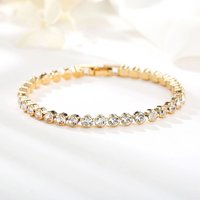 Luxury Crystal Tennis Bracelets For Women Wedding Gift Gold Silver Color Metal Roman Chain Bracelets Cubic Zirconia Jewelry