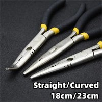 1Pcs Stainless Steel Fishing Pliers Stainless Steel Multi Function Hook Removal Line Cutting Bent Or Straight Nose