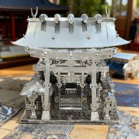 Shinto Shrine 3D Metal Puzzle DIY Handmade Prayers Sacrifices Architecture Assembly Model Laser Cutting Jigsaw Puzzle Toys