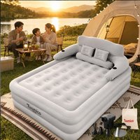 Doppelte aufblasbare Matratze, faltbar, geeignet für den Einsatz zu Hause, im Freien und beim Camping, hohe Haltbarkeit.