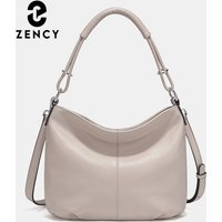 Zency Women's Soft Cowhide Leather Shoulder Bag Fashion Leather Handbag Crossbody Bag Satchels For Commute Charming Hobos