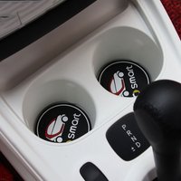 Cup Mats Non-slip Mat For Smart 453 Fortwo Forfour Fluorescent Logo Storage Anti Stress Slip Covers Car Styling