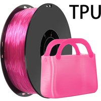 TPU transparent pink Flexible Filament 250g 500g 1Kg 3D Printer Filament Printing Roll FlexMaterials 1.75mm vacuum packaging