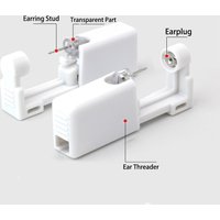 2er-Pack Selbst-Nasenpiercing-Set Einweg-Nasenpistole mit Nasenstecker-Piercingwerkzeug für Knorpel Tragus Helix Pistole Schmuck
