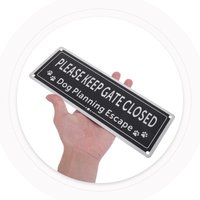 3 Pcs Door Closed Sign Fence Signage for Pets Decorative Gate Closure Instructions Dog Safety Alert Aluminum Alloy The