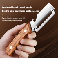 Stainless Steel Peeler Kitchen Specific Thickened Peeler Peeling Pumpkin Lettuce Scraper Wooden Handle Peeler For Slicing Fruits
