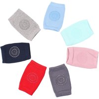 1Pair Soft Anti-slip Safety Crawling Elbow Cushion Knee Pad Semi-combed cotton terry dispensing Baby Infant Born Toddler Kids