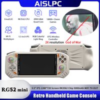 AISLPC RG52 Mini Handheld Game Console 5.5" IPS 1280*720 RK3562 Chip 5000mAh WIFI Bluetooth HDMI-TV Out Retro Video Game Player