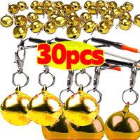 Fishing Rod Tip Bell Alarm High Sensitivity Fish Bite Alert Gold Plated Alloy Quick Attach Ring Sounder for Sea Fishing Tackle