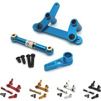 SCY 16101 16102 16103 16104 16106 16201 Metal Steering Assembly and Servo Arm Link Rod 1/16 RC Car Upgrade Parts Accessories