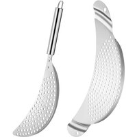Stainless Steel Pan Pot Strainer With Handle Pot Strainer Pan Drainer For Spaghetti Fry Noodles Fruit Vegetable Pasta Kitchen To