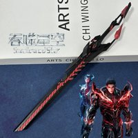 11.6inch Swallowed Star Katana Sword Real Size Japanese Katana Luo Feng Anime Original Samurai Mini Metal Ninja Knife Toy Gift