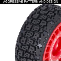 Glued 68x26mm Rubber Tires & Wheels for 1/10 RC Rally Car TT01 TT02 XV-01 HPI Upgrade